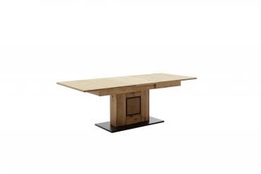 Couchtisch ASSINI T60  180 (230) cm Balkeneiche/Wildeiche geölt / Anthrazit